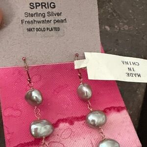 Silver Pearl Drop Earrings